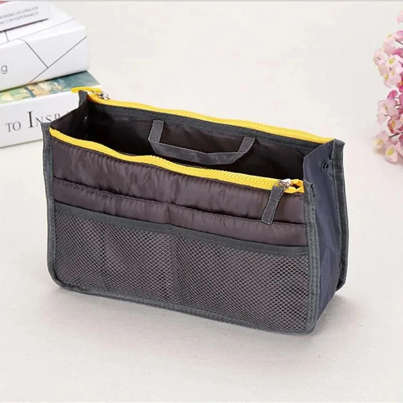 Portable Double Zipper Makeup Bag Multi-functional Toiletries Storage Bags Modern Minimalist Bag In-bag Organizing Storage Bags