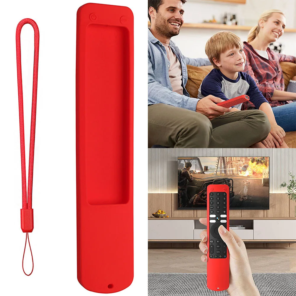 

Silicone Case Remote Control Cover Anti-Drop Remote Case Anti-Scratch Protective Case with Anti-lost Lanyard for Xiaomi XMRM-ML