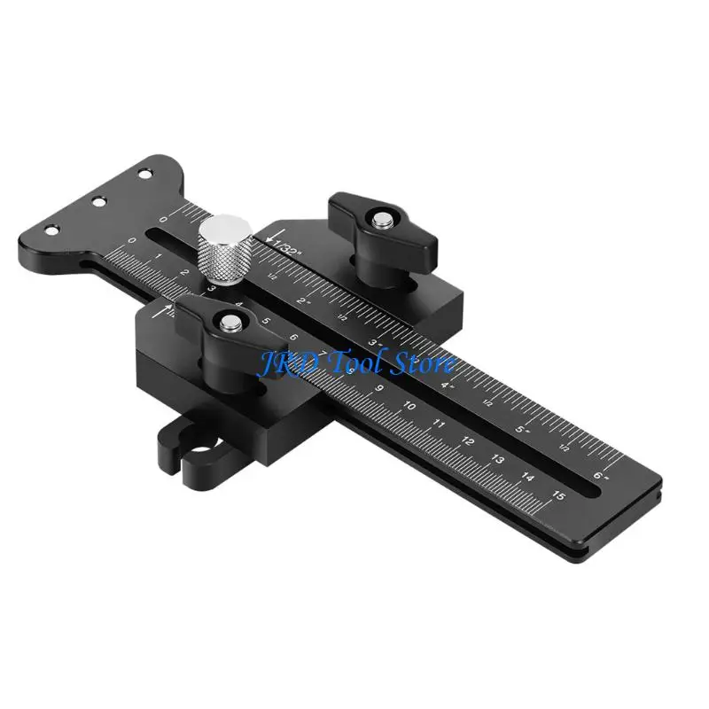A2UD Safety Aluminum Alloy Cutting Baffle with Scale Woodworking Tool Fast Ripping Guide With Double Scale Ruler