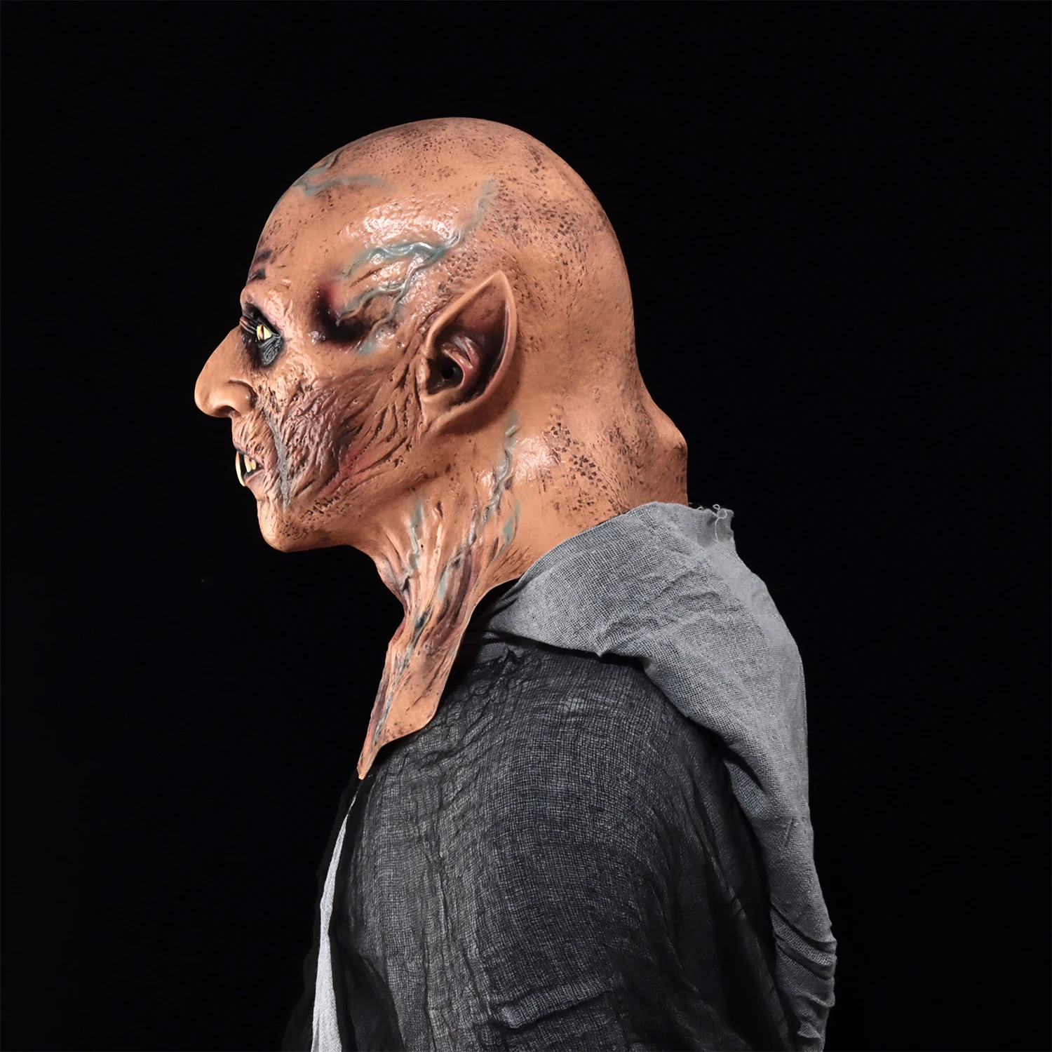 Horror Vampire Nosferatu Mask Cosplay Demon Killer Orlok Bloody Latex Helmet Halloween Carnival Party Costume Props 3