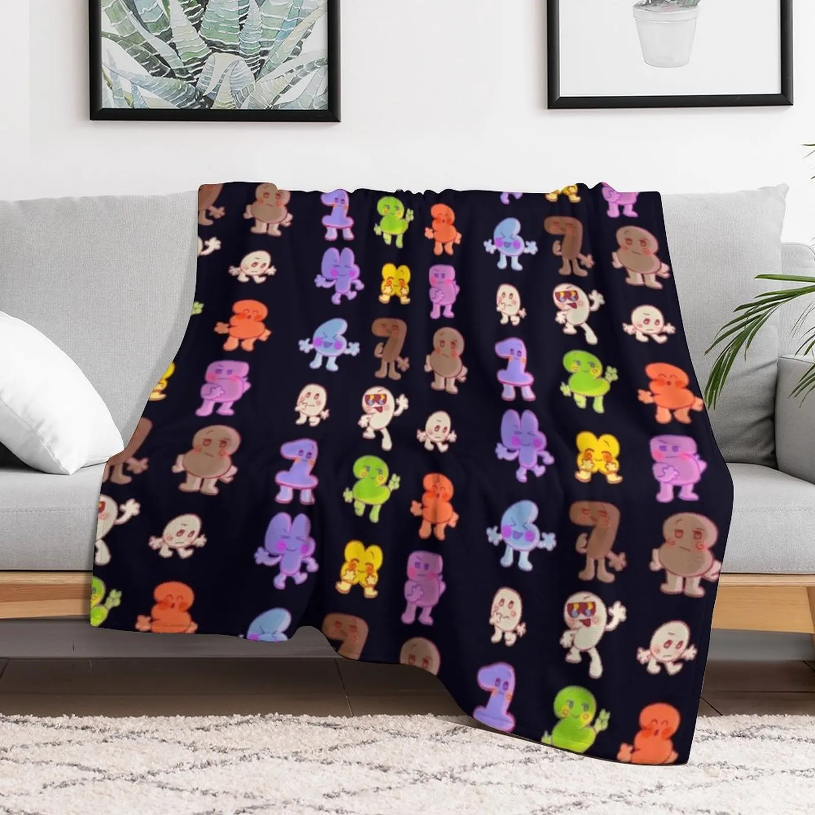 BFB All Numbers Algebraliens Pack Throw Blanket Travel Size Cozy Blanket for Plane Train