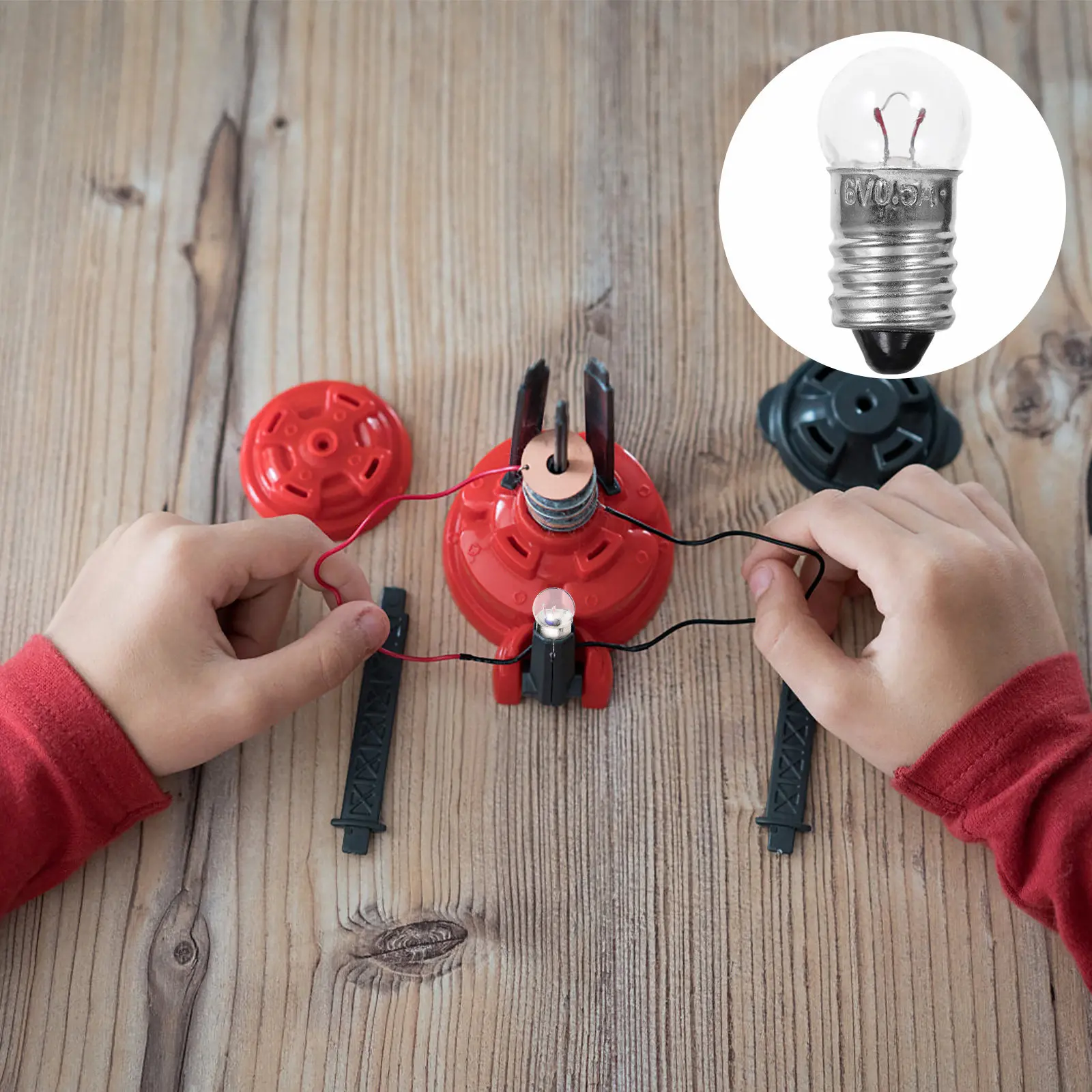 50Pcs Miniature Bulb 6V Tiny Light Bulb for Physical Experiment Circuit Building Flashlight Bulbs Science Lab Supplies