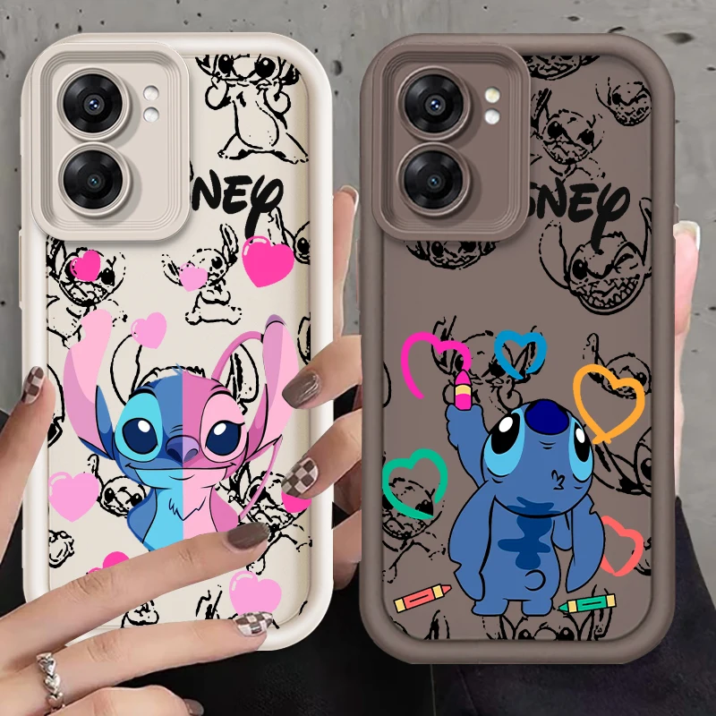 

Stitch Disney Art Cartoon Eye Ladder For OPPO Find X5 X3 A58 A57 A55 A53 A54 A92 A74 A78 A98 A16 A94 A76 A72 5G Back Phone Case