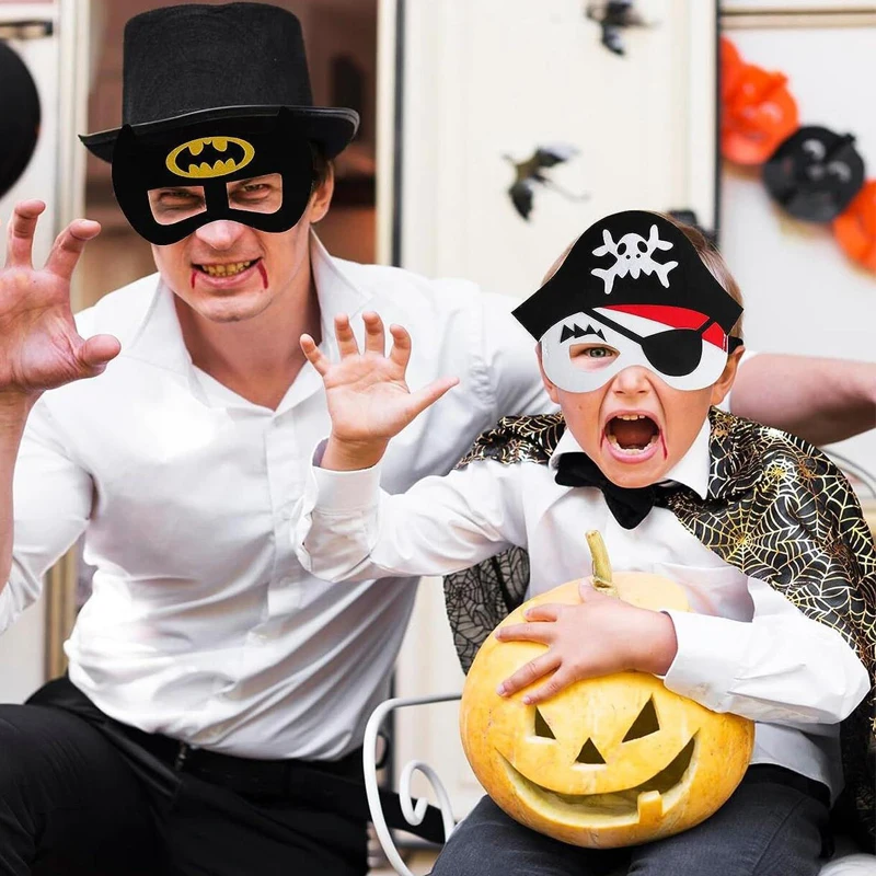 Halloween Dynia Duch DIY Maska Dzieciฤcy Festiwal Duchรณw Impreza Makijaลผ Taniec Rekwizyty Dekoracje Halloween Materiaลy Filcowa maska na oczy