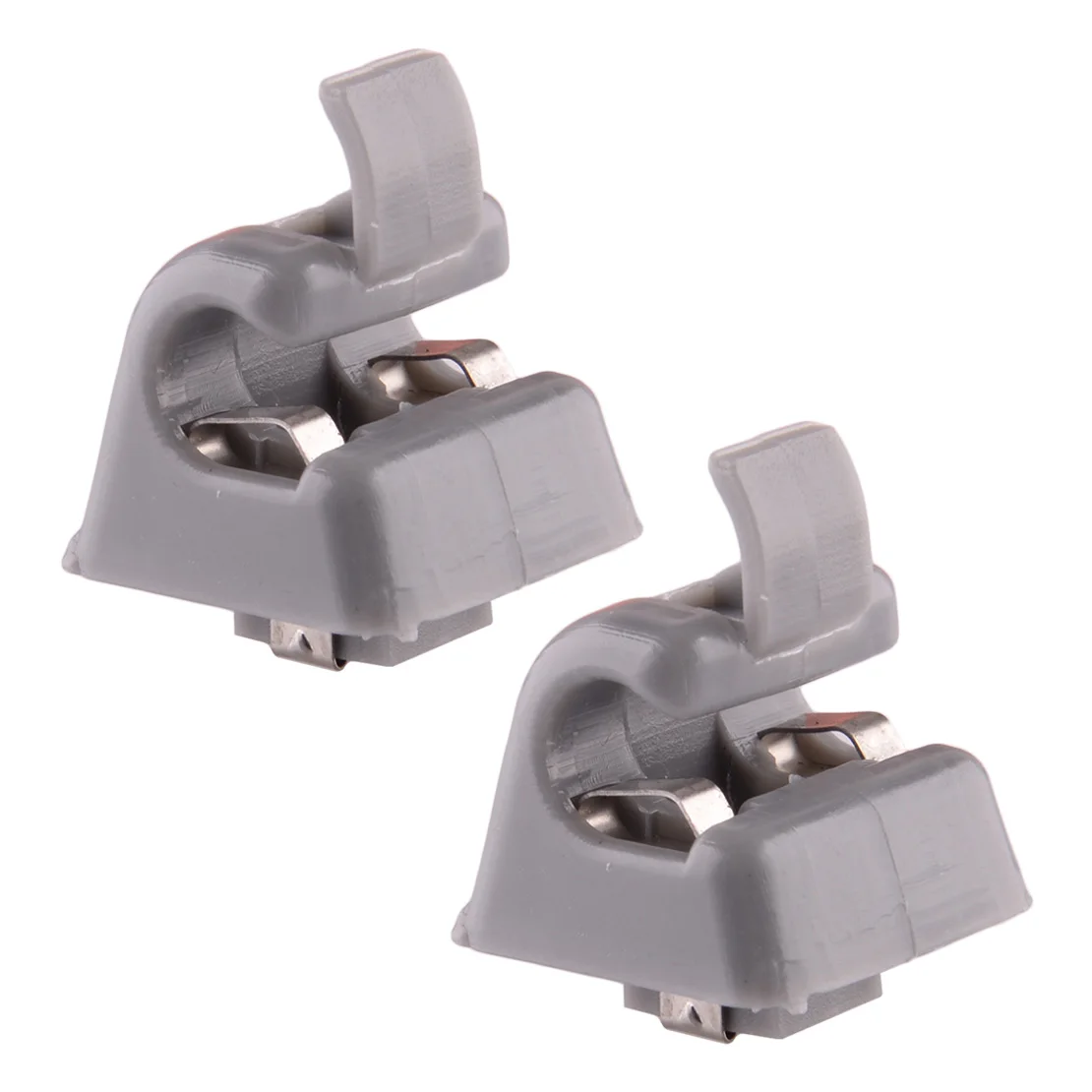 12681000127101 2Pcs Car Gray Sun Visor Hook Clip Holder Fit For Mercedes Benz W201 W123 W124 W126