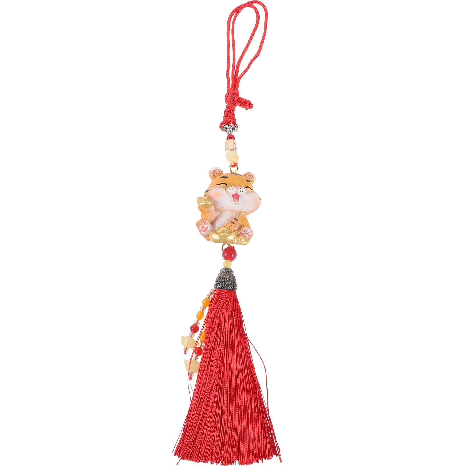 Aroma Car Hanging Pendant Tiger Resin Decor For Vehicle Air Purifying Diffuser Car Interior Ornament Rearview Mirror Accessory