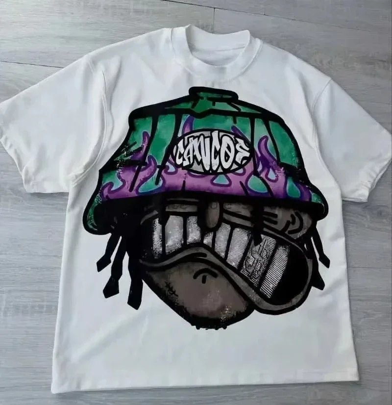 2026 Herrenkleidung Unisex Y2k Harajuku Streetwear Herrenmode Neues Print-Design Hemd Retro Hip-Hop Trend T-Shirt Y2k Sommer – Detail 3