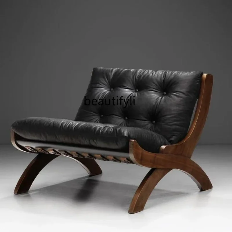 

Medieval single sofa chair living room reception leisure B & B hotel model room single chair