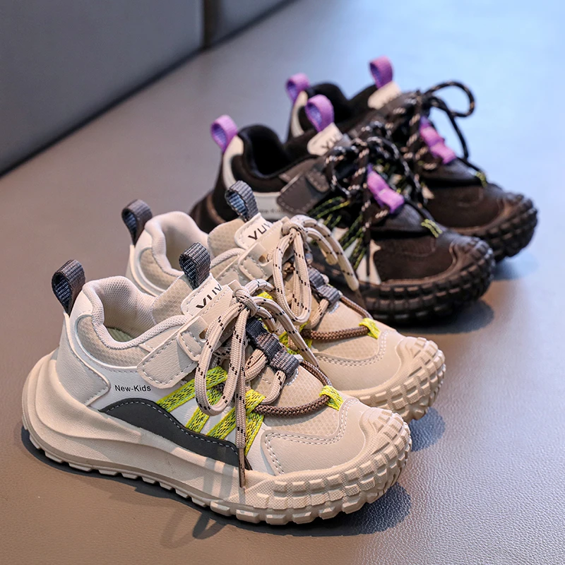 

New 2025 Children's Basketball Shoes Chunky Versatile Kids School Causal Boys Sports Shoes Platform Girls Mesh Running Sneakers