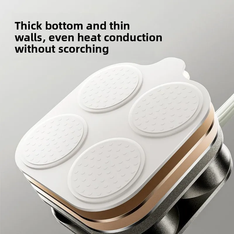 Titanium ceramic four-hole omelette pan thickened and deepened multi-functional pan non-stick breakfast pan
