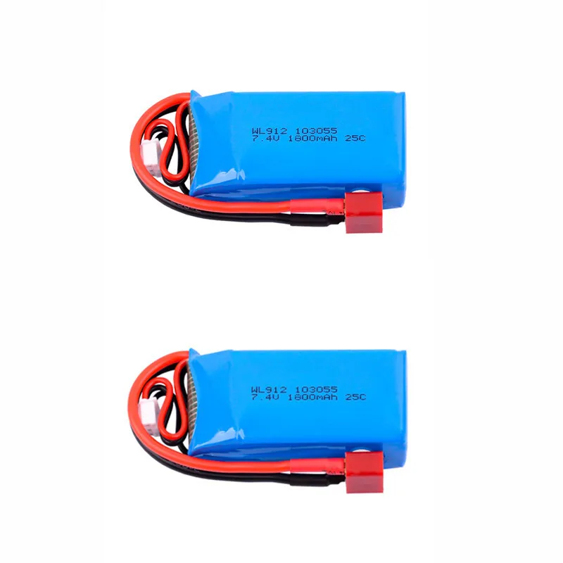 7.4V 1800MAH Lithiumbatterij 25C 2S Model Schip Batterij Geschikt Voor WL912 Afstandsbediening Schip Grote Capaciteit batterij