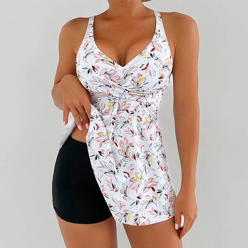 

Summer Print Swimsuits Tankini Sets Female Swimwear Push Up For Beach Wear Two-Piece Bathing Suits Pool Women's Swimming Suit