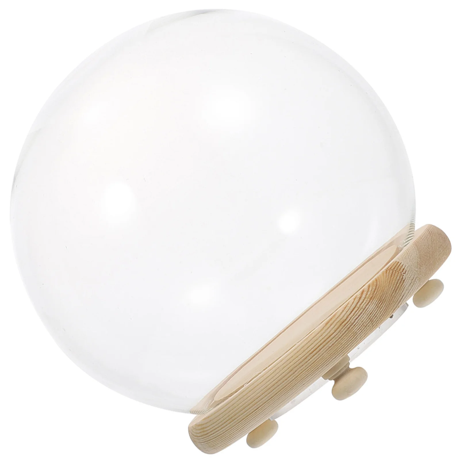 

Glass Dome Decor Wood Base Clear Flower Display Case For Home Desktop Micro Landscape Preserved Flower Glass Cover