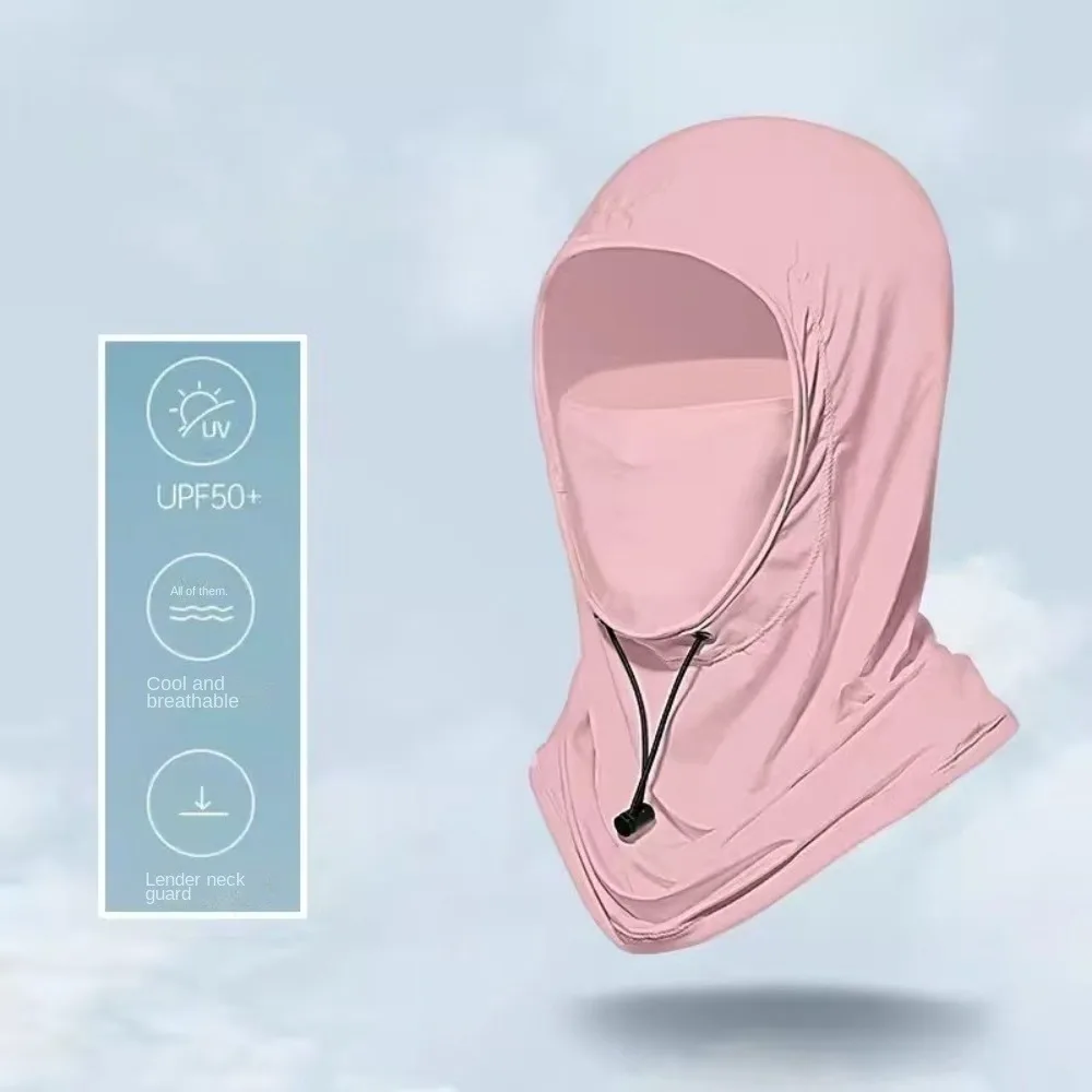 New Breathable Head Cap Ice Silk with Shawl Sunscreen Hat Pullover Cap Unisex