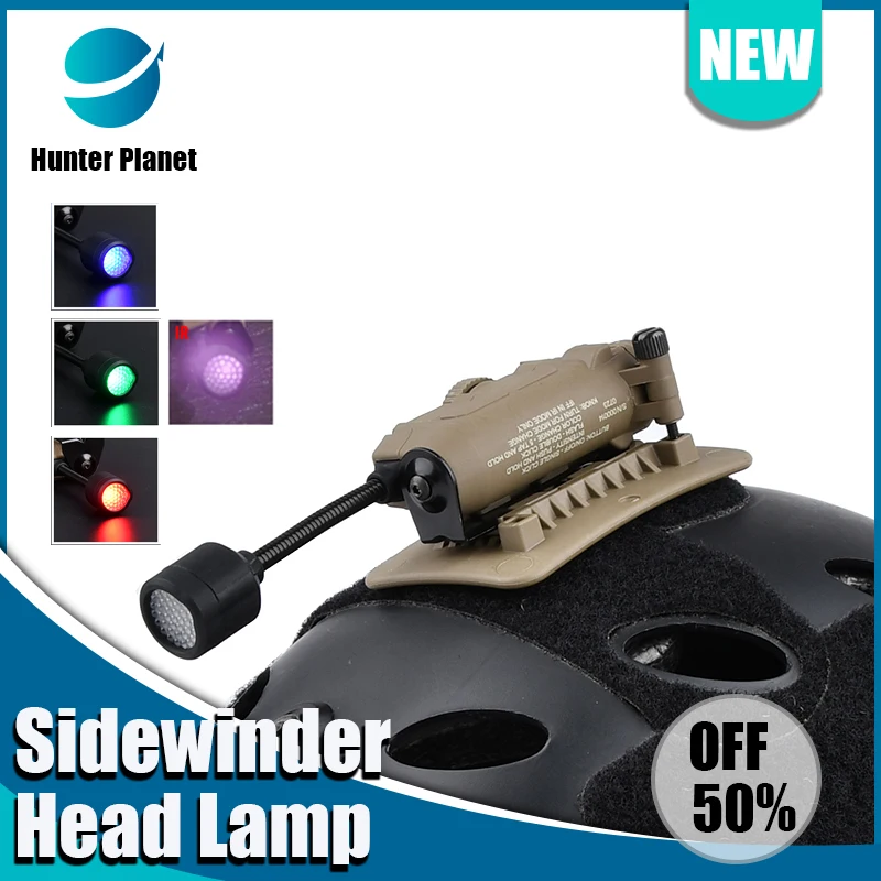 

Tactical Sidewinder Fast Helmet Red Green Blue IR White Light Multifunctional Lamp Strobe IFF For Outdooring Hunting Accessories