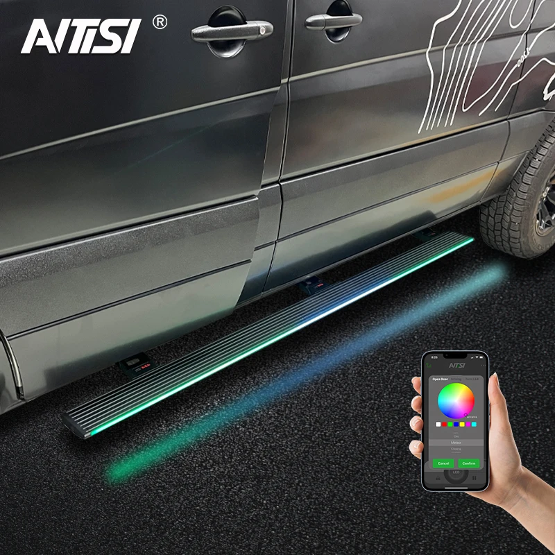 LAP Power Step MPV Aluminum Retractable Automatic Electric Side Step Running Boards For  Sprinter 2006-2018