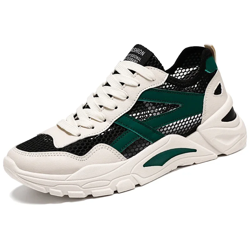 

Мужская повседневная обувь с дышащей сеткой, лето 2024, уличная мода, мужские пляжные кроссовки, прогулочные кроссовки, теннисная мужская обувь