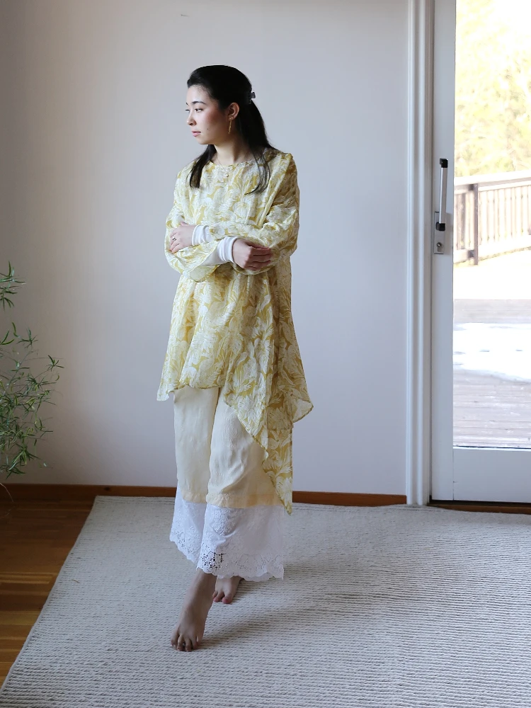 

NaiveDays Свободные брюки больших размеров из смесового льна с кружевом, повседневные брюки для женщин, удобные, дышащие, летние, модные