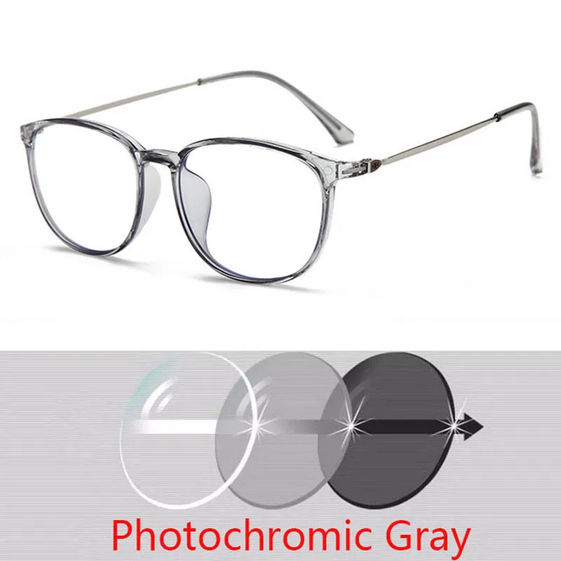 Anti-UV Cat Eyes Optical Glasses Myopia Lens For Women Men Sun Photochromism Eyeglasses Degree Oculo -0.5 -1.0 -2.0 To -6.0