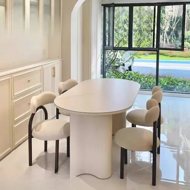 # # Small Space Dining Table Set White Decorations Modern Dinette Dining Table Kitchen Luxury Nordic Mesa De Jantar Furniture Ho