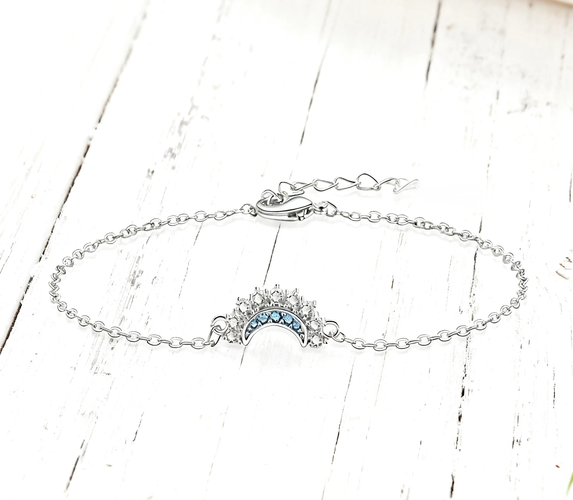 Sun and Moon CZ Couple Bracelet Set Sparkling Adjustable Design Elegant Wedding Party Jewelry Gift for Ladies