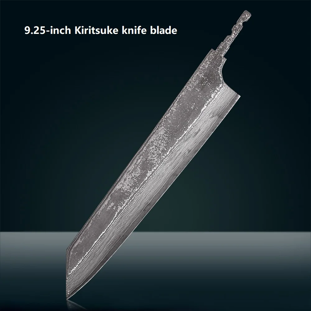F.YOUNG DIY 67-lagiges japanisches Küchenkochmesser aus Damaststahl, leere Klinge, vollständiger Zange, integrierte handgefertigte, scharfe Kanten, Herstellungswerkzeuge 4