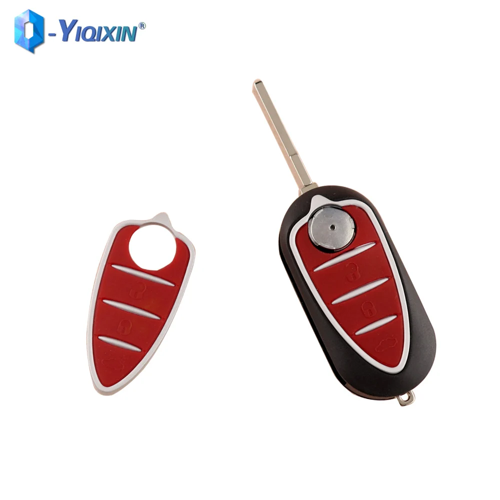 

YIQIXIN Flip Car key Case Cover For Alfa Romeo Mito Giulietta 159 GTA 147 156 166 3 Buttons SMART Remote Replacement Shell Pad