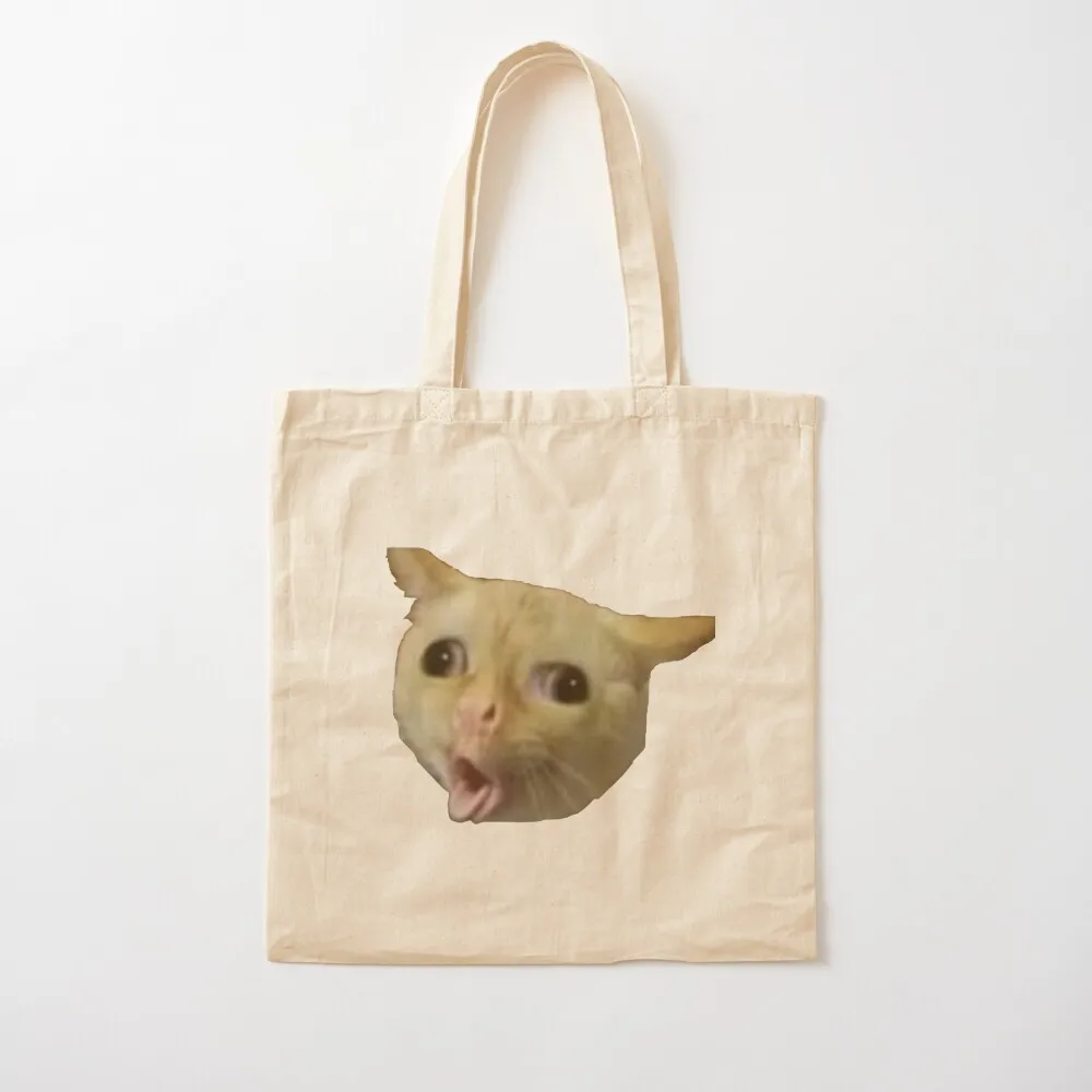 Cat Coughing Like A Kid Meme Tote Bag Handbags women Women's handbag large size bags