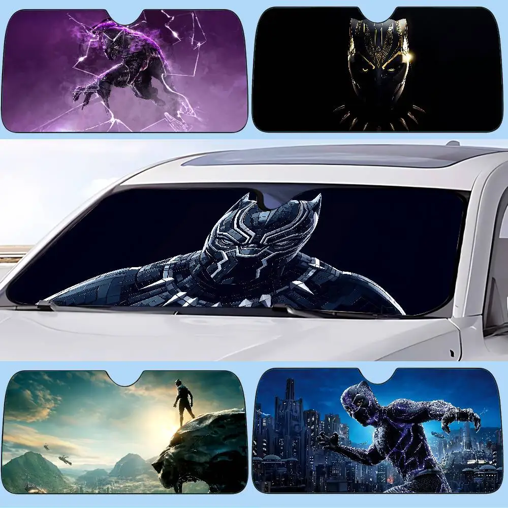 

B-Black Cool P-Panther Car Sunshade Curtains Sunshade Car Window Windscreen Cover Sun Shade Auto Sun Visor Car-covers