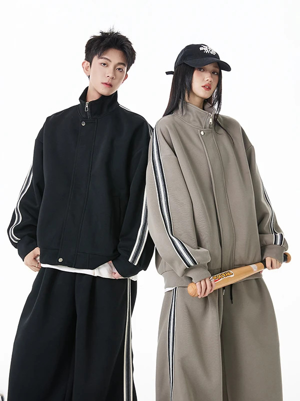

American Sle Casual Sportswear Set for Men Heavyweight Loose Sweatirt And Pants Two-Piece Teenage Trendy Whole Set