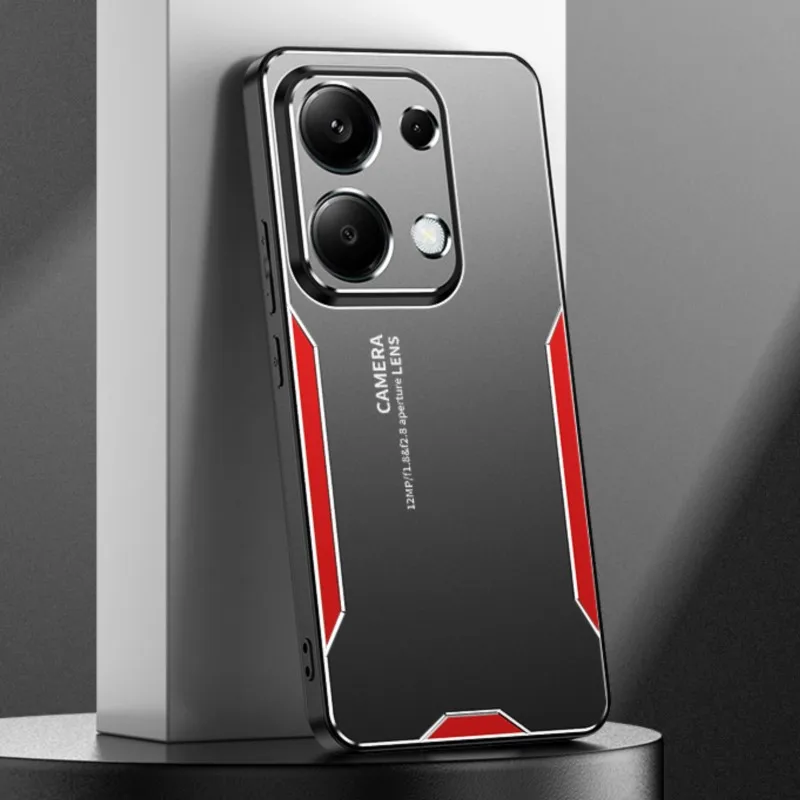 Dla Xiaomi Redmi Note 13 Pro 4G metalowa aluminiowa osłona chroniąca futerał przeciwmrozowy zapobiegająca odciskom palców Metal + TPU