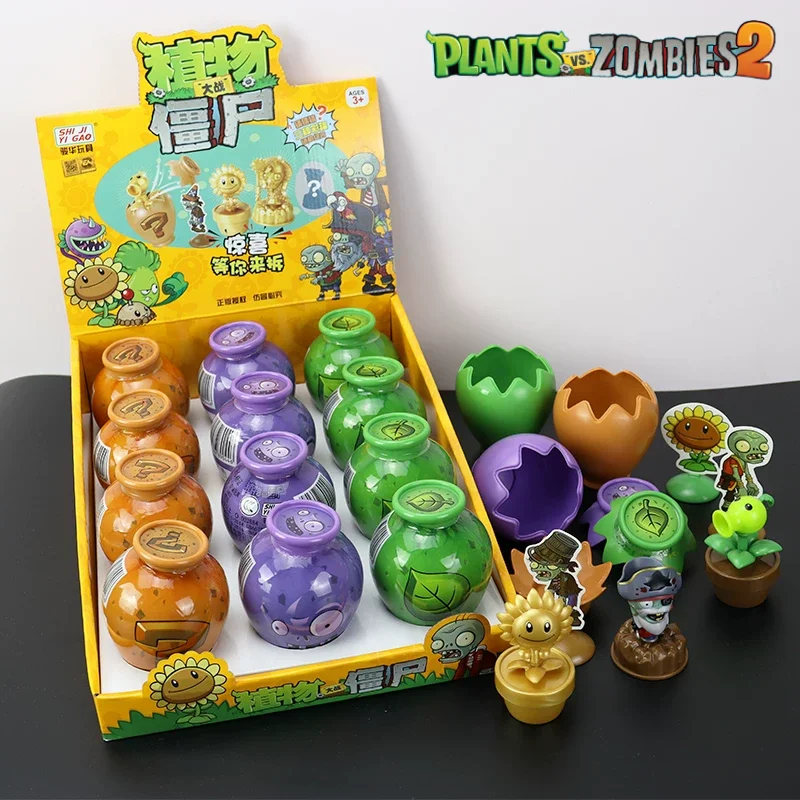 

Plants Vs. Zombies 2 Blind Box Blind Can Shaped Game Character Toys Peashooter Sun Flower Pharaoh Zombie Mini Game Scene Toys