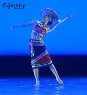 أزياء رقص للأطفال ، رقص داي ، ملابس خيزران المطر ، قبعات خصر زهور