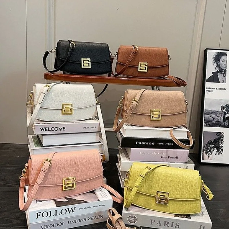 

Diaper Bag Classic Square Designer Handbag Luxury Leather Crossbody Satchel For Women Elegant Original Tote