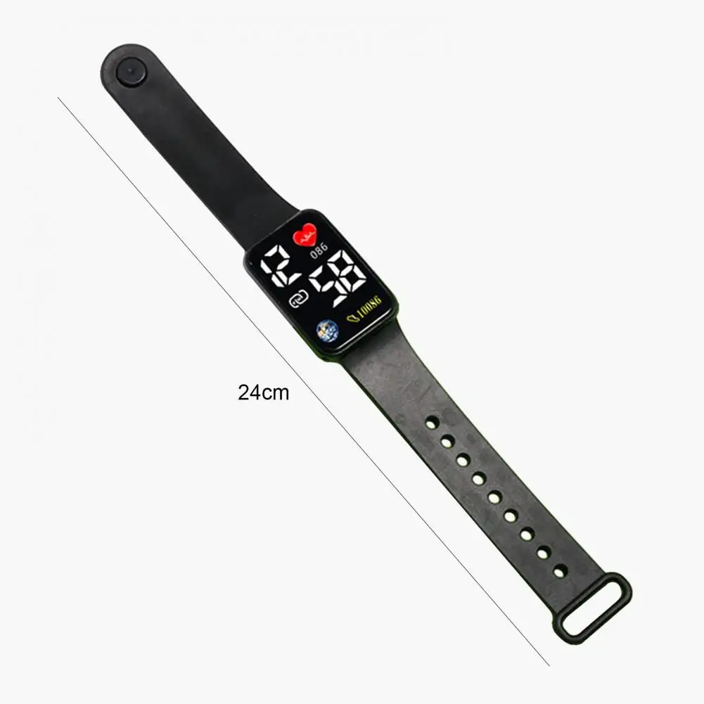 Jam Tangan elektronik นักเรียน LED สี่เหลี่ยมแฟชั่นลำลองกีฬาเด็กชายและหญิงสายรัดข้อมือดิจิตอลแบบถอดออกได้ขายส่ง