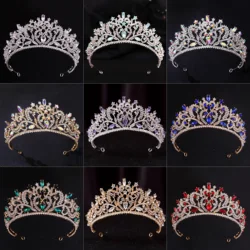 Wedding Crystal Tiara Baroque Crown Bridal Headband Hair Decoration Bride Royal Crowns Elegant Bridal Tiara For Wedding Decor