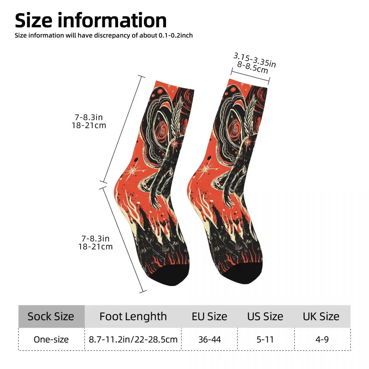 Cute Mothman Design Socks Harajuku High Quality Stockings All Season Long Socks Accessories for Man's Woman's Christmas Gifts
