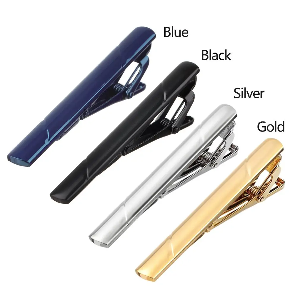 New Tie Clips Men's Metal Necktie Bar Crystal Dress Shirts Tie Pin For Wedding Ceremony Metal Gold Tie Clip Man Accessories
