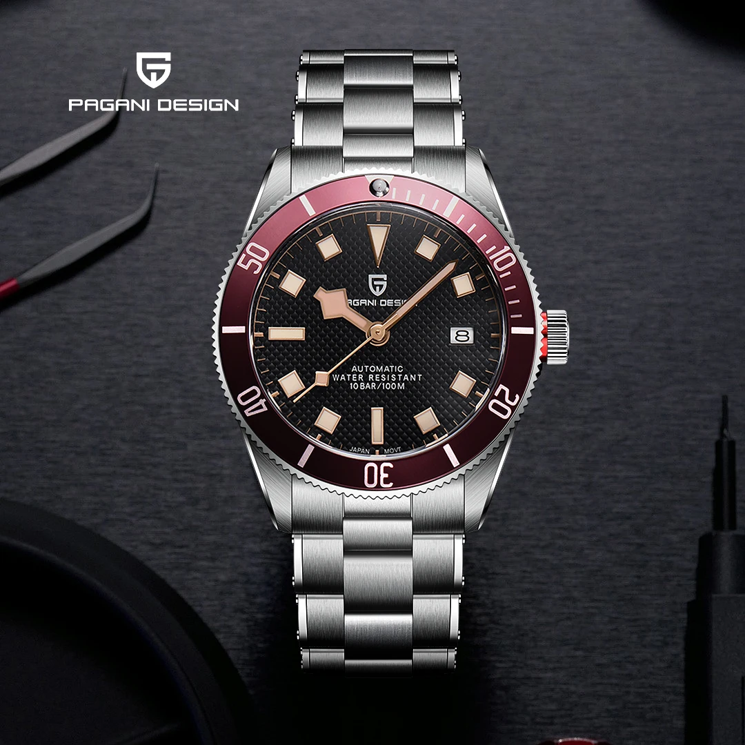 

PAGANI DESIGN Новые автоматические часы BB58 в стиле ретро, мужские роскошные водонепроницаемые механические наручные часы из нержавеющей стали с сапфировым стеклом