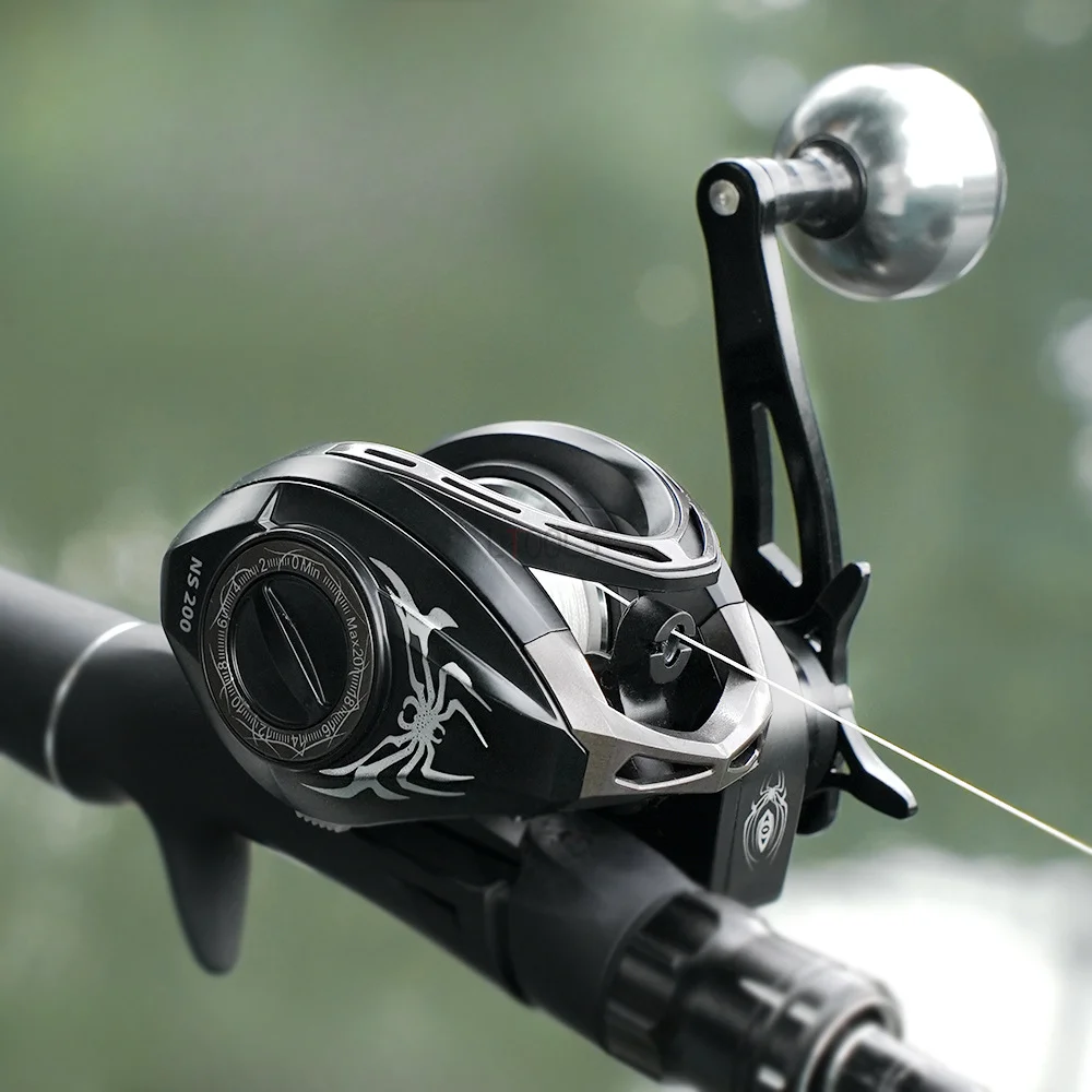 Fishing Reel Metal Ball Single Rocker Arm 6.3:1 Gear 7KG MAX Drag Baitcasting Water Droplet Wheel Aluminum Alloy Line Cup Raft