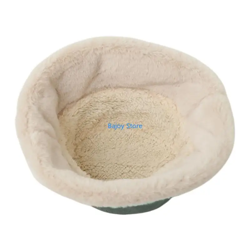 

63HE Toddler Boys Girls Basin Bear Baby Plush Bucket Hat Windproof Bonnet