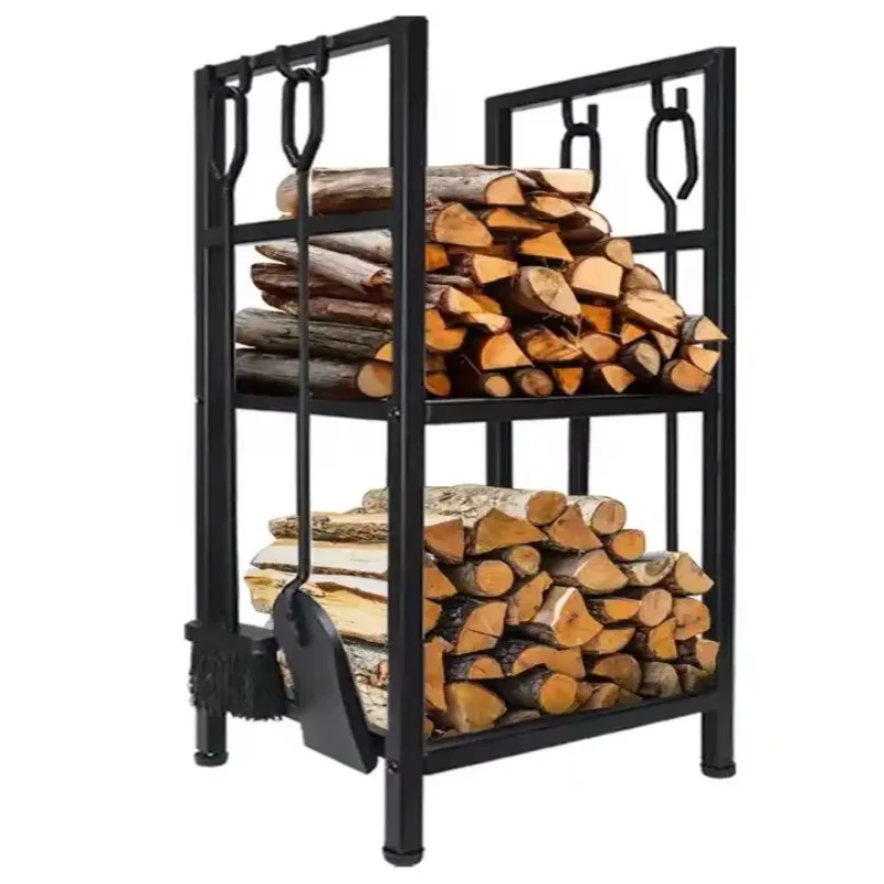 Деревянный стелаж для бревен, вертикальный деревянный стеллаж для хранения, металлическое порошковое покрытие для внутреннего и наружного использования, приемлемы 60x30x100 см в помещении.