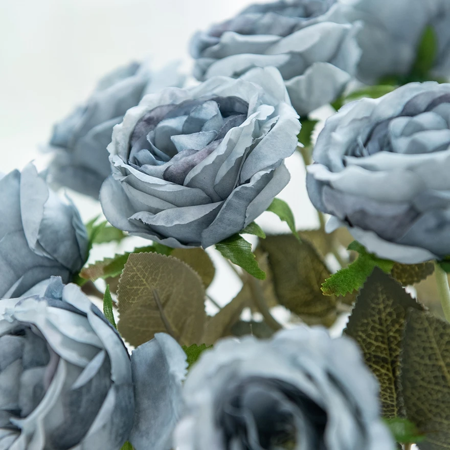 

Artificial Flowers Silk Rose Wedding Bridal Bouquet Holiday Festival Outdoor Garden Home Decoration Table DIY Gift Box Scrapbook
