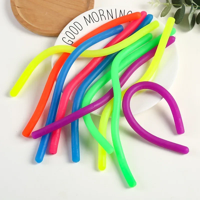 NEW Fidget Toys Autism Vent Children Adult Decompression Toy Luminous Noodle Stretch String TPR Rope Anti Stress Toy String 28cm