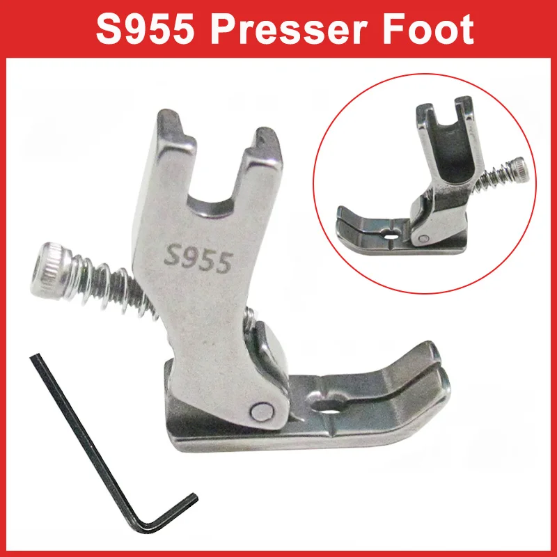 S955 Adjustable Finely Shirring Wrinkle Crum Presser Foot Lace Thin Cloth Fabric Feet Industrial Sewing Machine Accessories 1PC