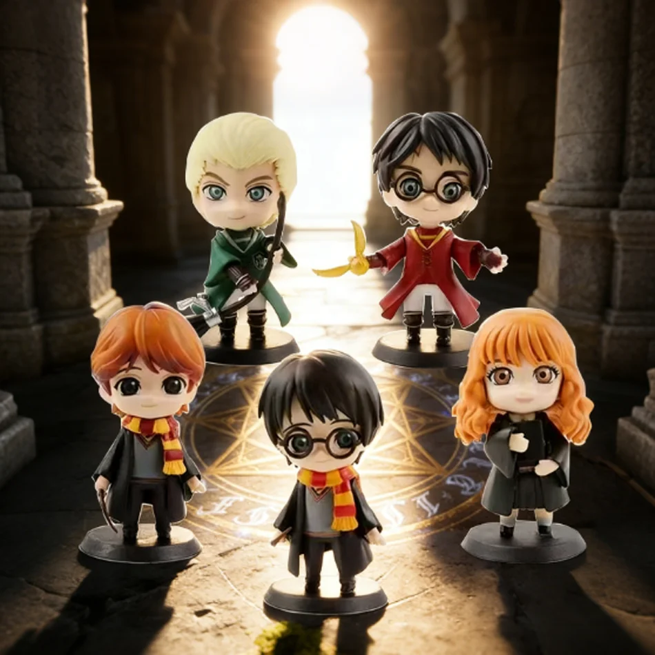 Figuras de Harry Potter Chibi, Hermione, Ron, Hedwig, artículos de colección, decoración de escritorio, juguete coleccionable para niños, regalo de Año Nuevo