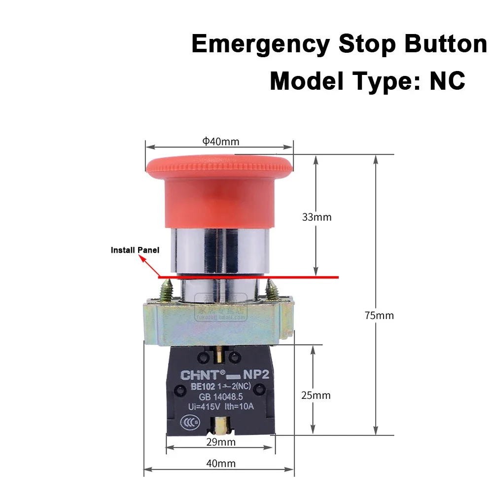 HAOJIAYI NC Emergency Stop Button for CO2 Laser Engraving Cutting Machine