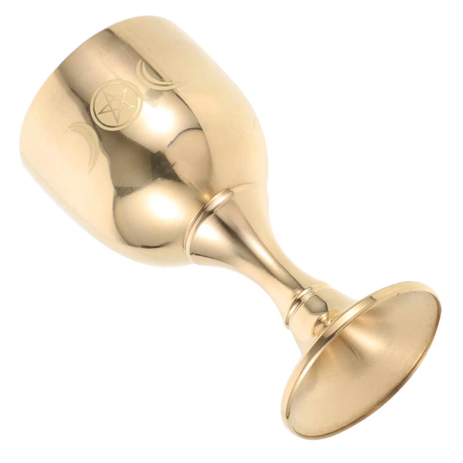 

Brass Cup Vintage Holy Goblet for Church Home Decor Multi-Use Offering Water Cup Metal Buddhism Craft