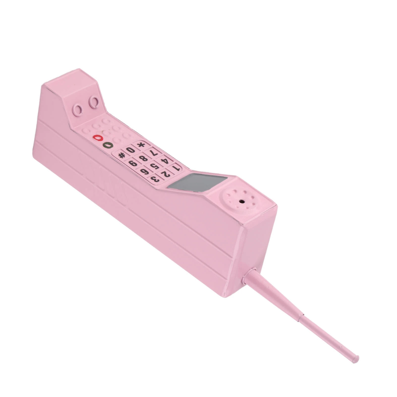 Retro mobiele telefoon ornament ijzer lichtgewicht levendig decoratief kleurvast vintage mobiel model voor woondecoratie fotografie rekwisieten
