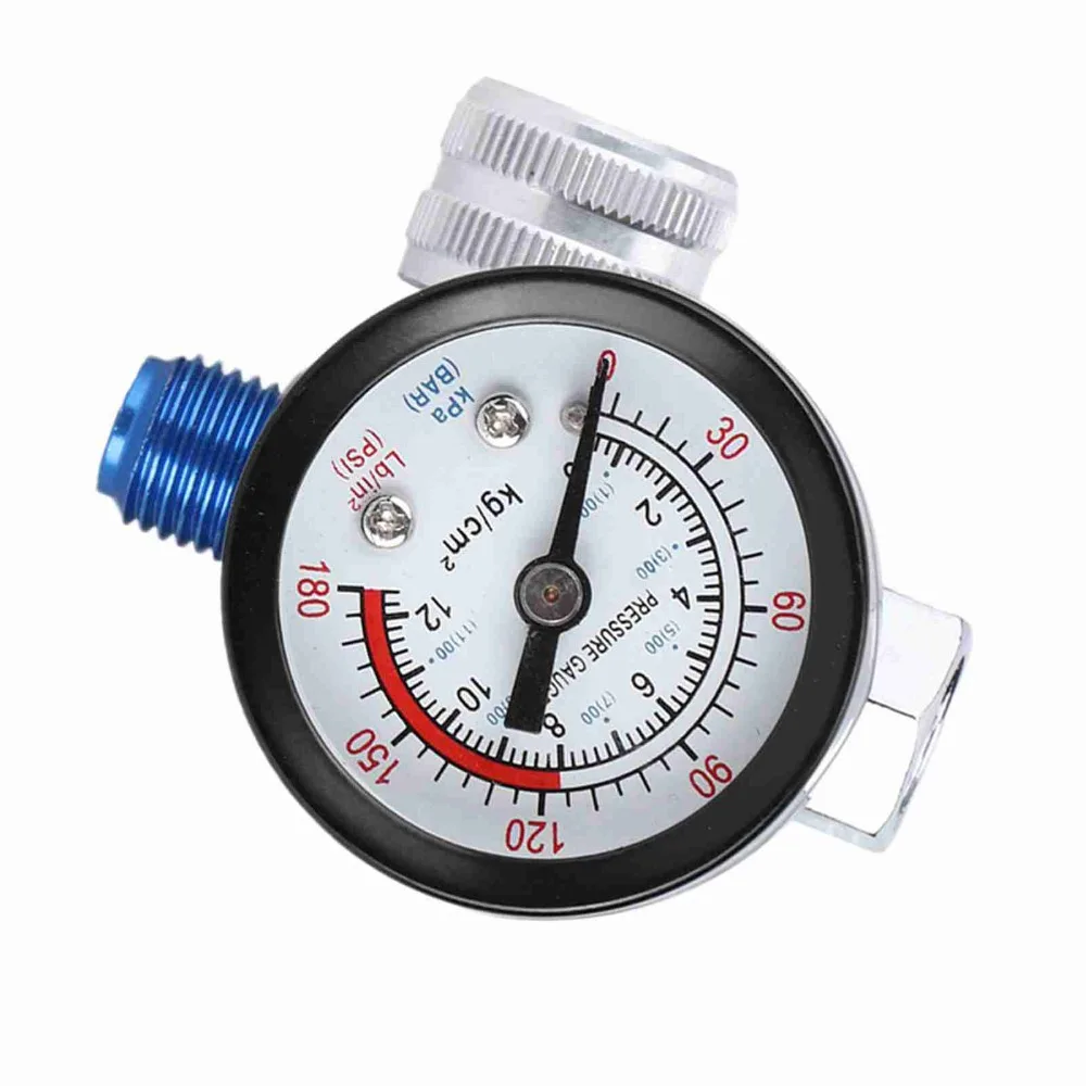 1pcs G1/4 Thread Air Pressure Regulator Adjustable 0-180 PSI Built-in Pressure Gauge Spray Gun Regulator